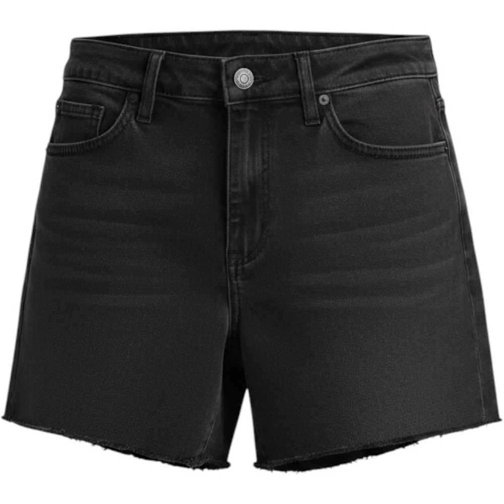 Joe's Jeans Glendora High Rise Black Raw Hem Cut Off Denim Shorts Sz 27